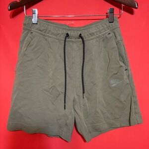 Nike Tech Fleece Shorts Olive Green Mens Size XS